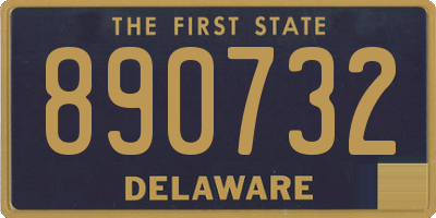 DE license plate 890732