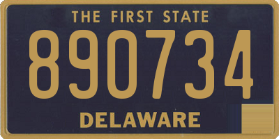 DE license plate 890734