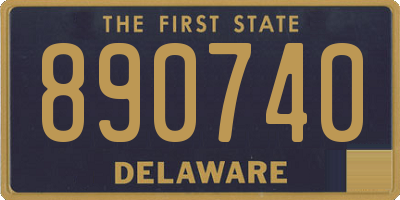 DE license plate 890740