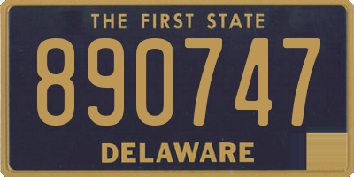 DE license plate 890747