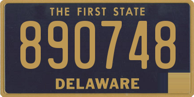 DE license plate 890748