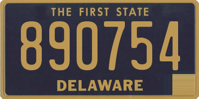 DE license plate 890754