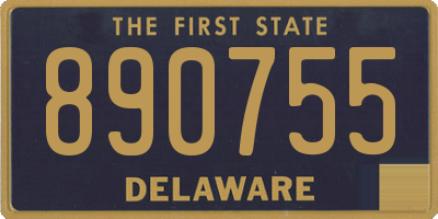 DE license plate 890755