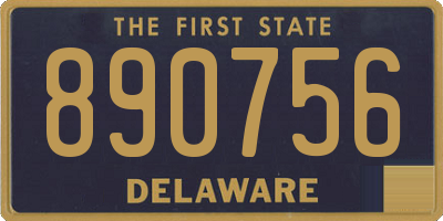 DE license plate 890756