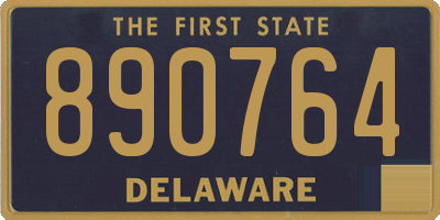 DE license plate 890764