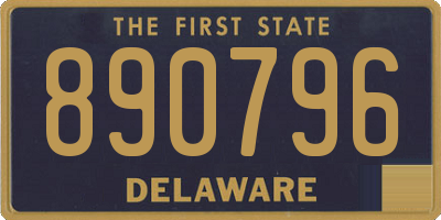 DE license plate 890796