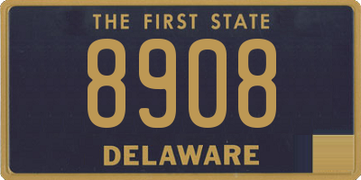 DE license plate 8908