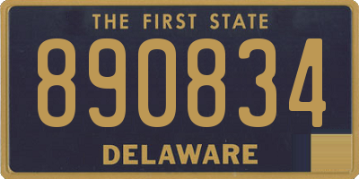 DE license plate 890834