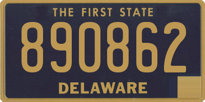 DE license plate 890862