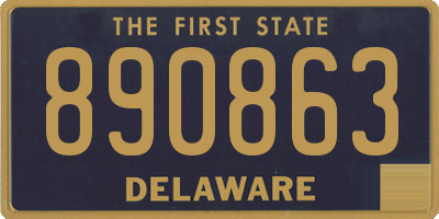 DE license plate 890863