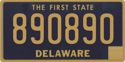 DE license plate 890890