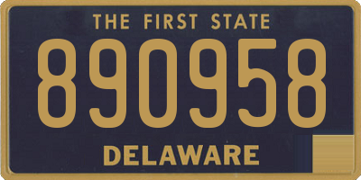 DE license plate 890958