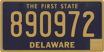 DE license plate 890972