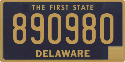 DE license plate 890980