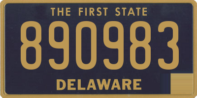 DE license plate 890983