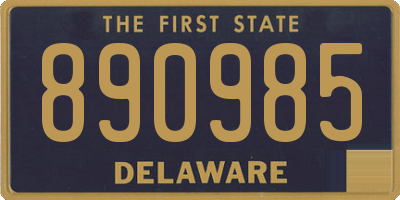 DE license plate 890985