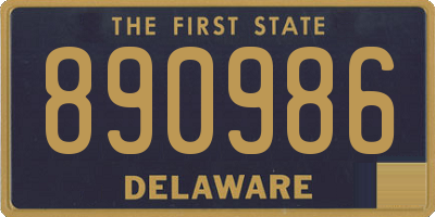 DE license plate 890986