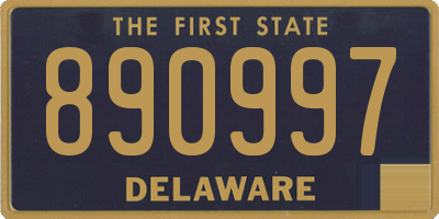 DE license plate 890997