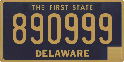 DE license plate 890999