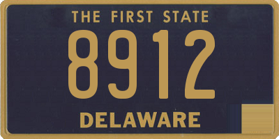 DE license plate 8912
