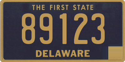 DE license plate 89123