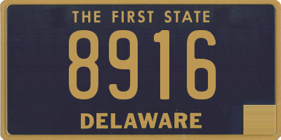 DE license plate 8916