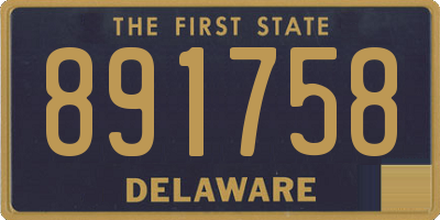 DE license plate 891758