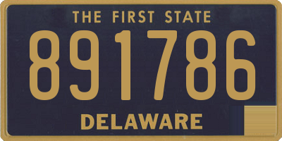 DE license plate 891786