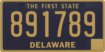 DE license plate 891789