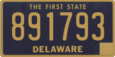 DE license plate 891793