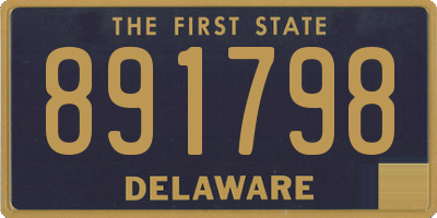 DE license plate 891798