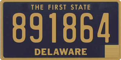 DE license plate 891864