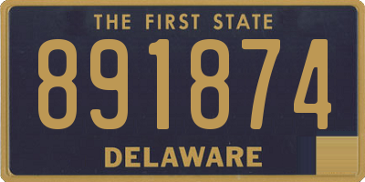 DE license plate 891874