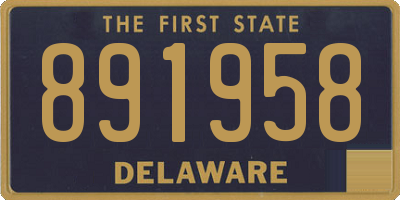 DE license plate 891958