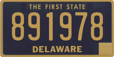 DE license plate 891978