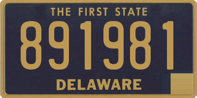 DE license plate 891981