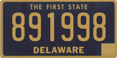 DE license plate 891998