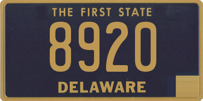 DE license plate 8920