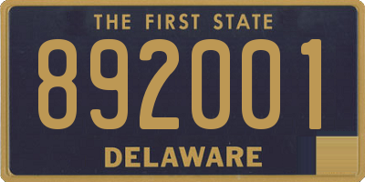 DE license plate 892001