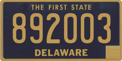 DE license plate 892003