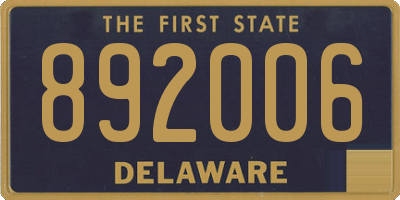DE license plate 892006