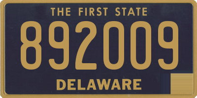 DE license plate 892009