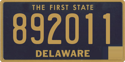 DE license plate 892011