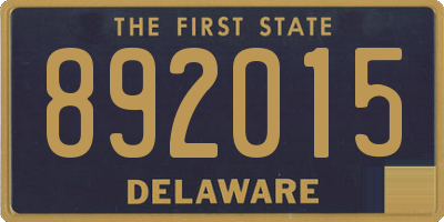 DE license plate 892015