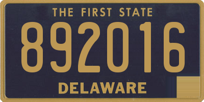 DE license plate 892016