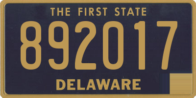 DE license plate 892017