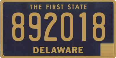 DE license plate 892018