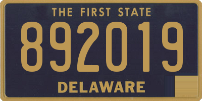DE license plate 892019