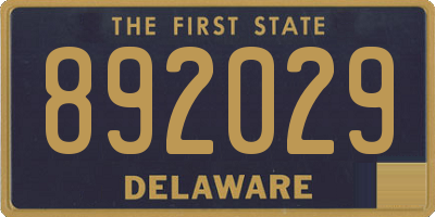 DE license plate 892029
