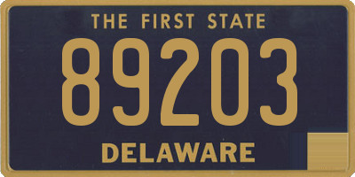 DE license plate 89203